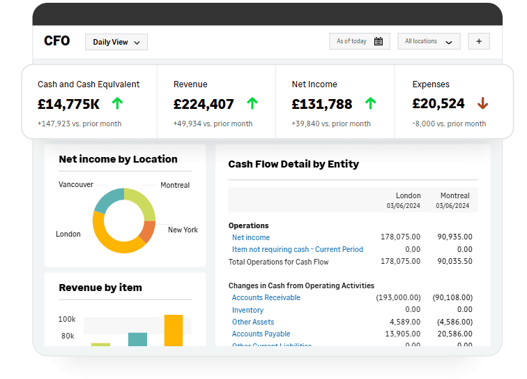 sage intacct financial features